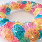 A Peace of Creativity Paper Umbrella Wreath